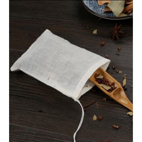 20pcs 13 * 16CM Pure Cotton Gauze Bag Filtering Chinese Medicine Bags Medicine Residue Soup Bags Halogen Seasoning Bags Tea Bag