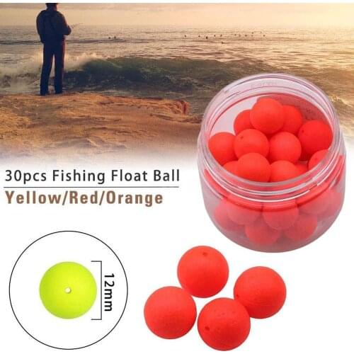 30pcs Fishing Float Balls Bean Shape EPS Fishing Foam Float Ball Globular Buoy Outdoor Sea Fishing Accessories