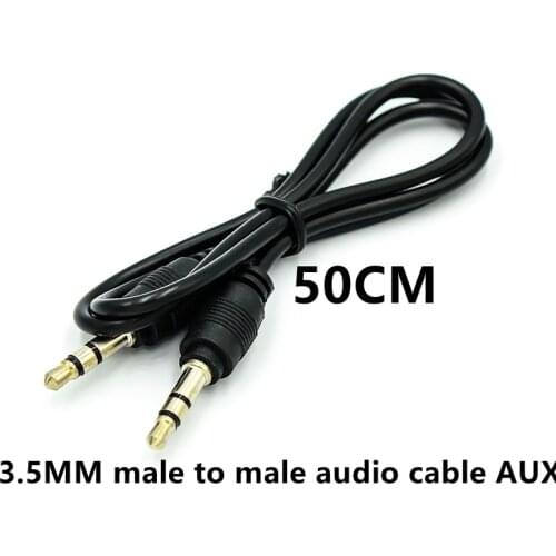 3.5MM male-to-male-to-record audio cable AUX audio cable car audio 3.5mm 3-section audio cable 0.5 m