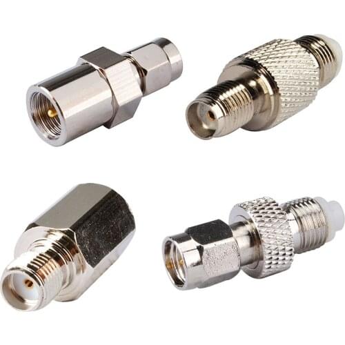 Superbat 4pcs DAB Car Radio Aerial Adapter Kit 4 Type Connector FME to SMA Connector for Beat 400 485