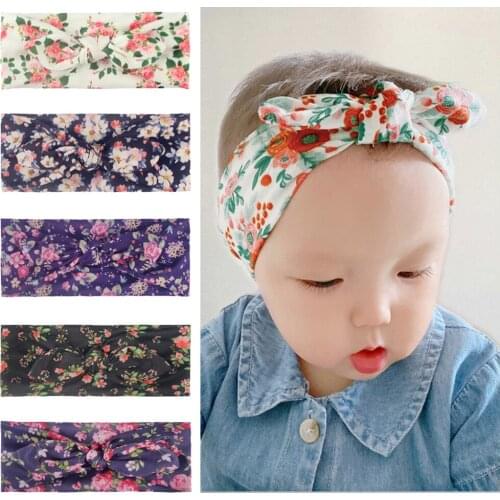 Fashion Baby Top Knot Headbands Baby Headwrap Cotton Flower Cross Knot Baby Turban Tie Knot Headwrap Hair Band Accessories