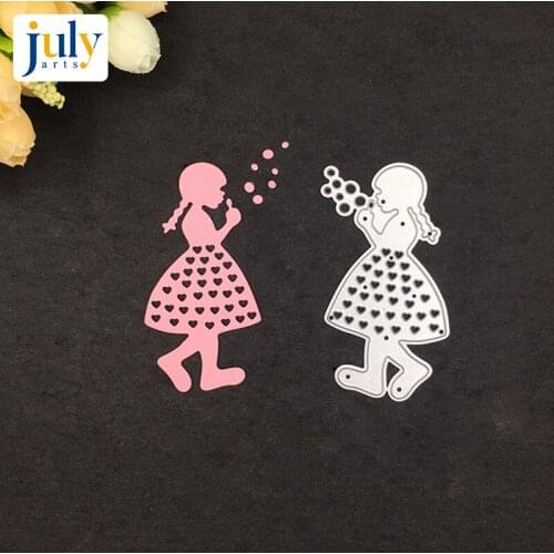 Julyarts Metal Cutting Dies Cute Girl Scrapbooking Die Cuts For Card Making Carbon Steel Material Craft Decorative Photo Album
