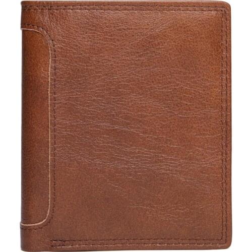 Men Wallets Genuine Leather Short Vintage Wallet Coin Purse Wallet Men Gift Boyfriend Gift Card Holder RFID Male Purse