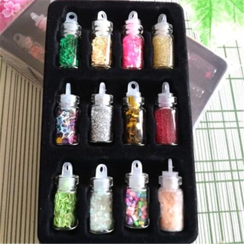 12pcs/lot Sequin Filler Clear/Fluffy Polymer Slime Toys for Children Charms Lizun Modeling Clay DIY Kit Accessories Kids