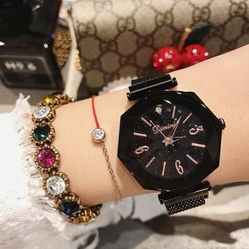2020 New Style Ladies' Watches, Air Star, Rose Gold Women Watches Top Brand Luxury Purple Black Magnet Buckle Unique Watch Clock