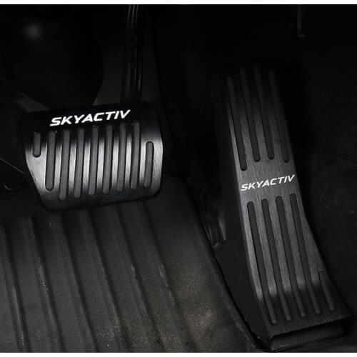 For Mazda 3/AXELA 2019 2020 SKYACTIV Aluminum Car Accelerator Pedal Brake Pedal 3pcs Footrest Pedal Plate Cover