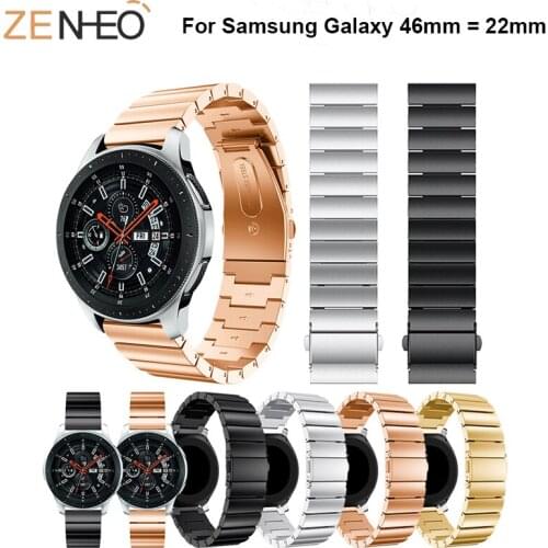 New stainless steel Metal Strap For Samsung Galaxy watch Band Bracelet Replacement For Samsung Galaxy wristband 46mm watchband