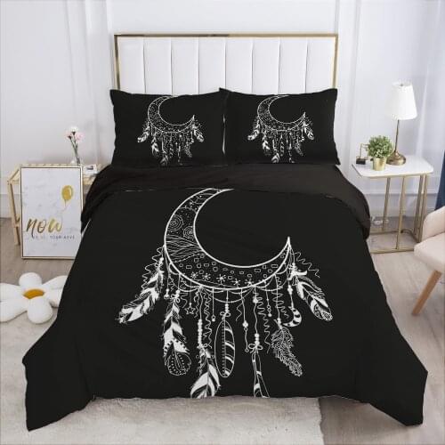 Luxury bedding set Duvet cover set pillow case 50x80 Bed linens Bedding and covers 135 150 240 220 Black dream catcher