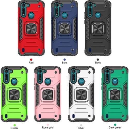 Luxury Shockproof Armor Phone Case sFor Motorola Moto G8 Power Lite Magnetic Ring Bracket Cover For Moto G8 Play G8 Plus Case