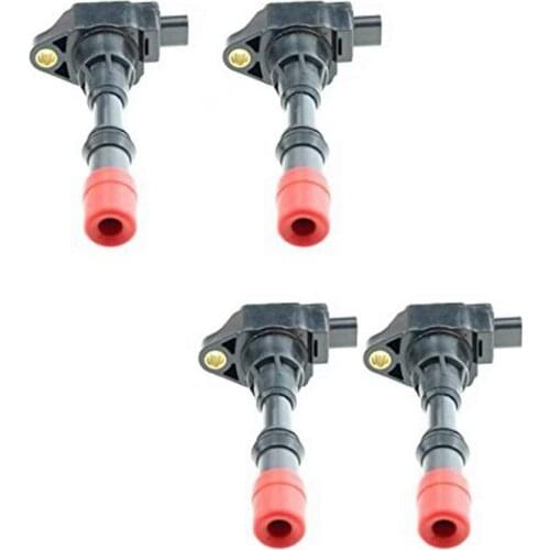 4PCS Ignition Coils Replacement 30521PWA003 for 2003-2011 Honda Civic Hybrid 1.3L UF374 5C1405