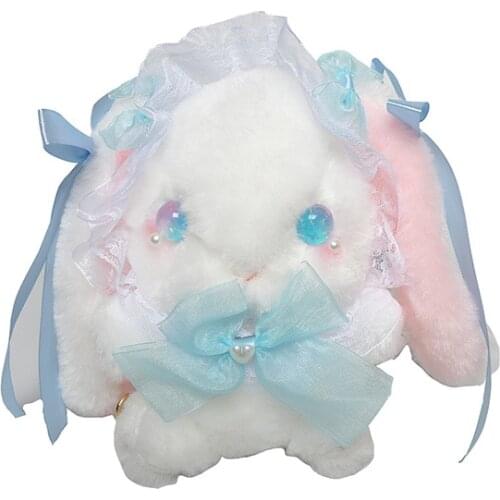 Lolita Plush Toys Rabbit Shoulder Bag Cute Lace Bunny Small Bag for Girls The Perfect Gift for Kids Mobile Phone Bag Coin Purse