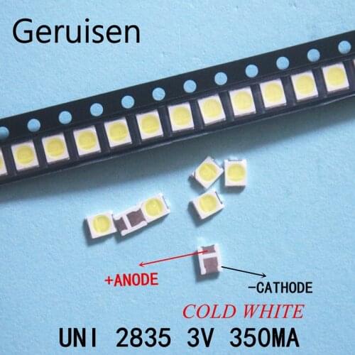 UNI LED Backlight High Power LED 1W 3V 1210 3528 2835 Cool white LCD Backlight for TV TV Application MSL-628KSW 500PCS