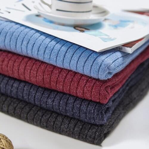 High Quality Christmas Sweater Men Pullovers Basic Solid Striped Slim Sweater Male Sky Blue Navy Black Red Knitwear Man Autumn