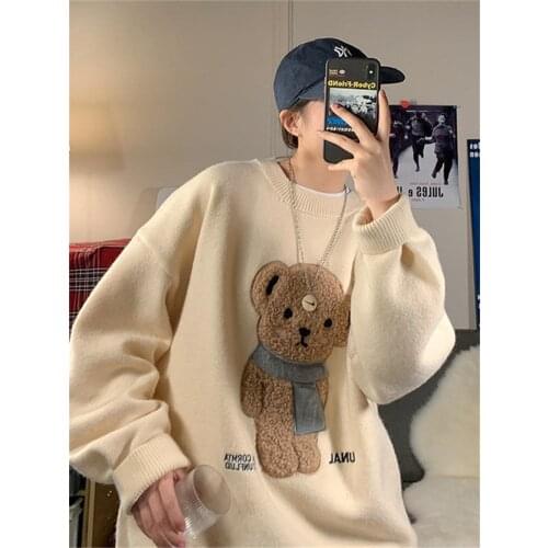 College Style Spring Knitted Female Cardigan Full sleeves Streetwear Tender Solid Coat O- Neck knitted Cardigan Women Jacket