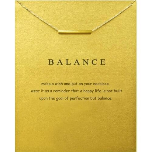 Vintage Balance Hollow Bar Pendant Choker Necklace For Women Fashion Gold Color Pearl Card Turkey Jewelry