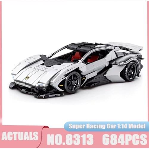 High-Tech Super Racing Car 1:14 Lamborghini Sian Model Building Blocks Bricks Toys For Children Kids Birthday Gifts Presen