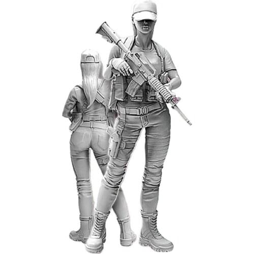 YUFAN 1/35 Tokyo Beauty Girl Resin Soldier 5cm DIY include Toy Packaging Model Model self-assembled Static Resin Parts Genu M5D8