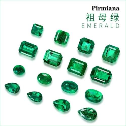 Pirmiana Jewelrycustom Lab Grown Created Emerald 1.0ct Loose Stone Customized Rings Earrings Necklaces Bracelets Making