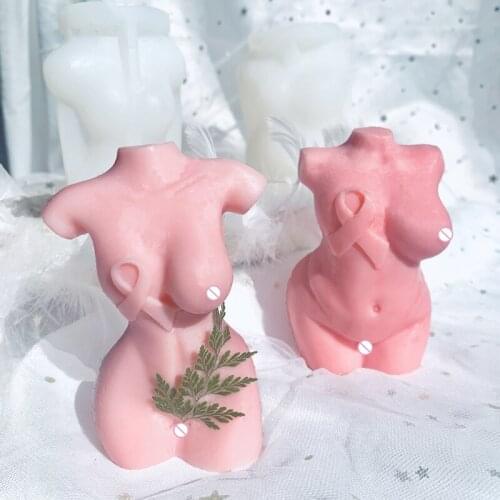 Female Body Moulds Perfume Candle Molds Silicone Human Art Candle Making Wax Soap Decorating Tool Polymer DIY Home Decor