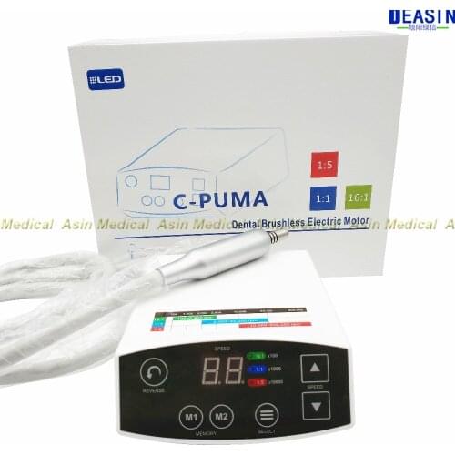 NEW 1 Set COXO Dental White LED Brushless Mini Electric Micro Motor System C-PUMA + 1:5 RED Increasing Denyistry Tools