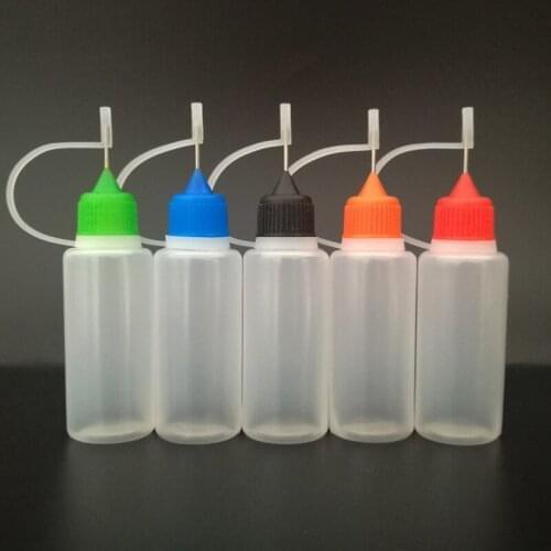 100pcs 20ml PE Empty E liquid Bottle Needle Dropper Bottle for E juice, Empty Plastic Machine oil Storage Bottle