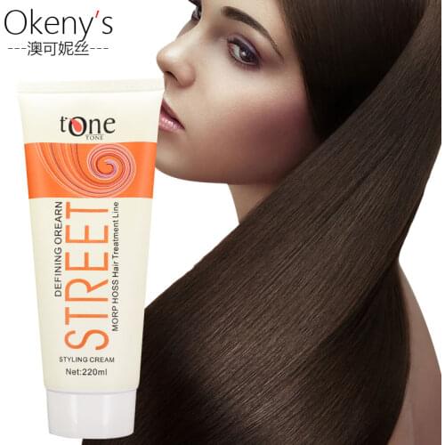 220ml Hair Relaxer Cream Brazil Straightening Keratin Treatment Salons Natural Hair Moisturizer Hair Damage Repair Smoothing