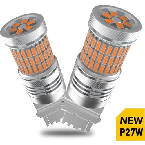 2X T25 P27W 3156 Error Free 1156 BA15S P21W PY21W Led Bulb Car Turn Signal Light For VW Touareg Touran Polo Bora Tiguan Caddy