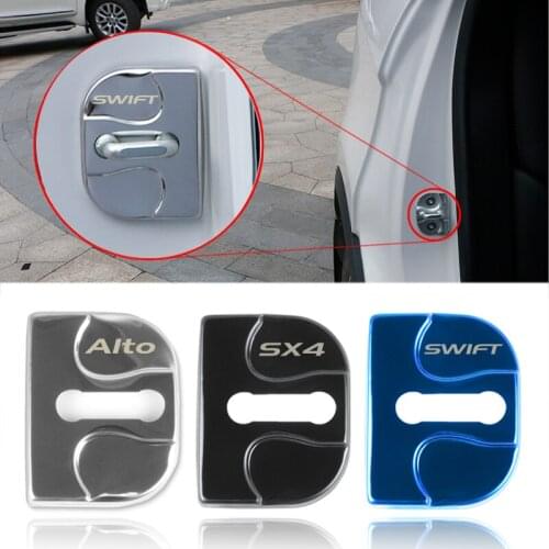 4pcs Car Door Lock Cover Case For Suzuki SWIFT SX4 Alto Decoration Car sticker Auto Accessories