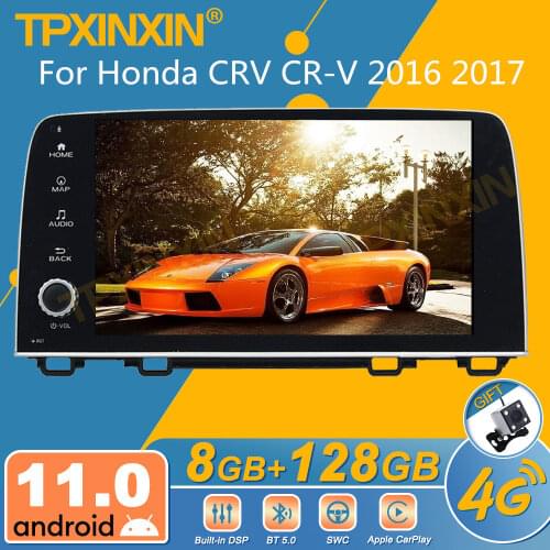 For HONDA CRV 2017 Android 10 4+128G Car IPS Touch Screen Radio Car Multimedia Player With DSP Carplay GPS Navigation System
