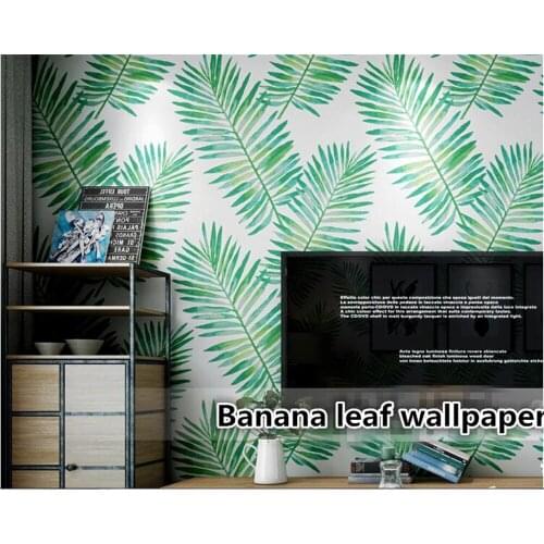 Beibehang papier peint mural 3d Home interior banana leaf tropical rainforest plant living room bedroom TV backgroundVinyl wall