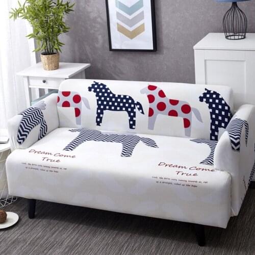 Printed geometric cube pattern sofa cover stretch sofa cushion leather sofa towel combination universal sofa cover