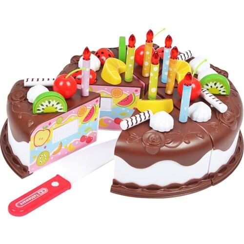 37x Birthday Childrens Day Gift Food Play Toy Set DIY Cutting Pretend Play