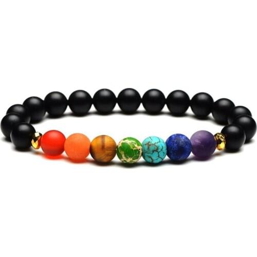 Druzy 8mm Natural Hematite Yoga Energy Round Beads Bracelet Aura Natural Hematite Stone 7 Chakra Frosted Beads Bracelet
