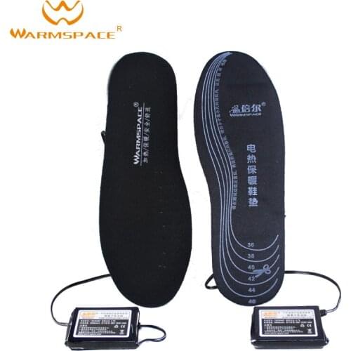 WARMSPACE electric heated insoles USB charging with rechargeable lithium battery keep warm in winter