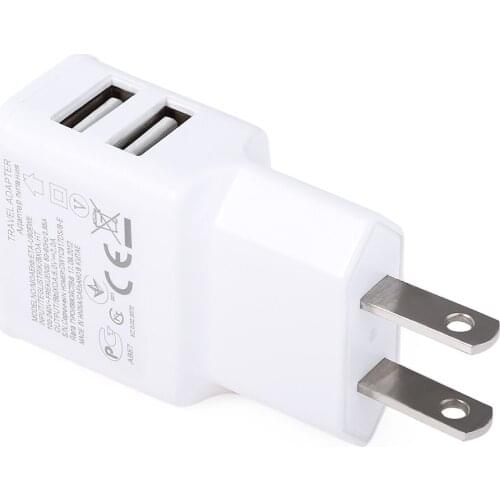 European Dual 2 Pins USB AC Power Adapter EU Plug Wall Charger Mobile Smartphone