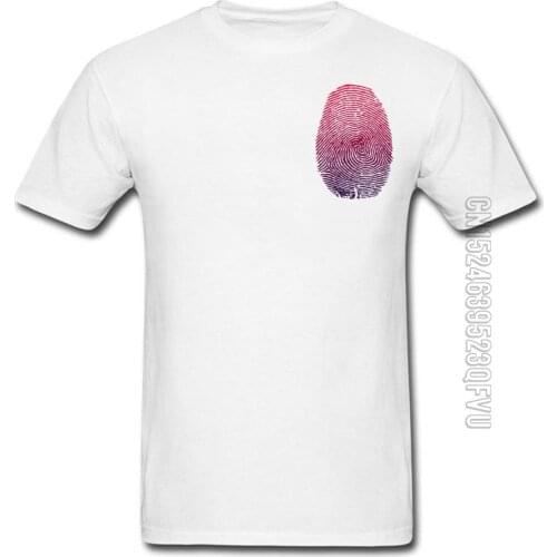 Classic Print 3D Image T-Shirts Round Collar 100% Cotton Fabric Tops T Shirt For Men Lazer Moon Fingerprint Picture Men T Shirts