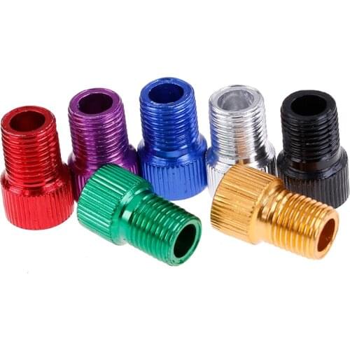 HOT 5Pcs Zinc Alloy Presta Schrader Valve Adapter Converter Road Bike Cycle Bicycle Pump Tube Random Color