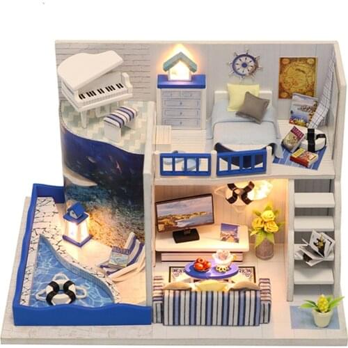 Toys for children Diy Doll House Casa Diy Miniature Dollhouse With Furniture Dolls for House Birthday Gift creative gifts M040