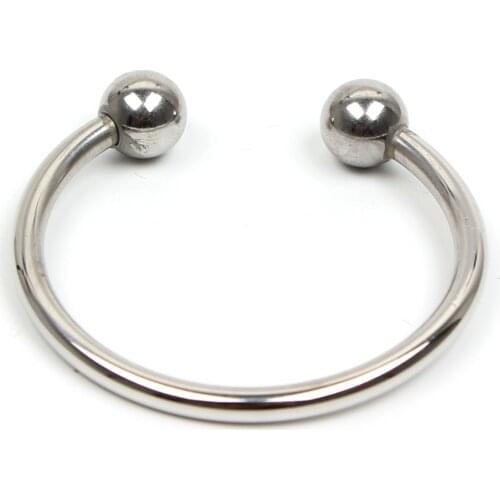 IKOKY Stainless Steel Silver Penis Ring Various Sizes Cock Ring Male Chastity Device Sex toys for Men Delay Ejaculation