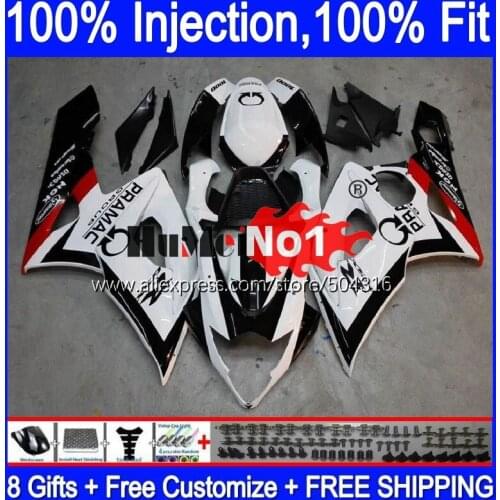 Injection For SUZUKI 1000CC GSXR-1000 GSXR 1000 PRAMAC white 21MC.7 GSX-R1000 GSX R1000 05 K5 GSXR1000 2005 2006 05 06 Fairings