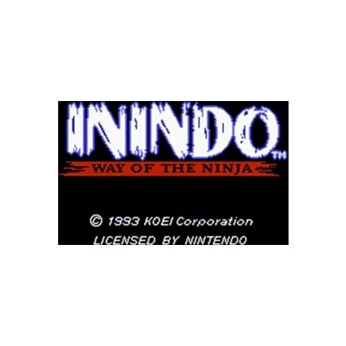 Inindo - Way of the Ninja NTSC Version 16 Bit 46 Pin Big Gray Game Card For USA Game Players