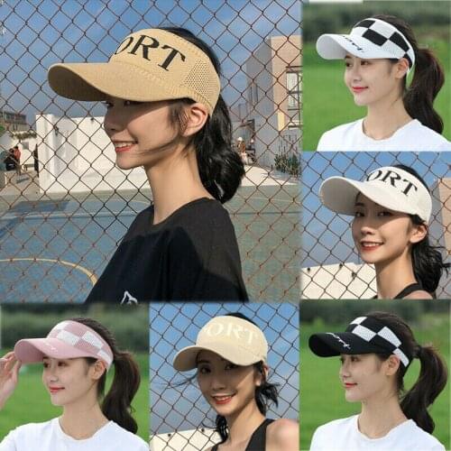 New Fashion Women Girls Baseball Caps Sports Printed Visors Adjustable Cap Sports Sun Summer Breathable Mesh Outdoor Hat Visors
