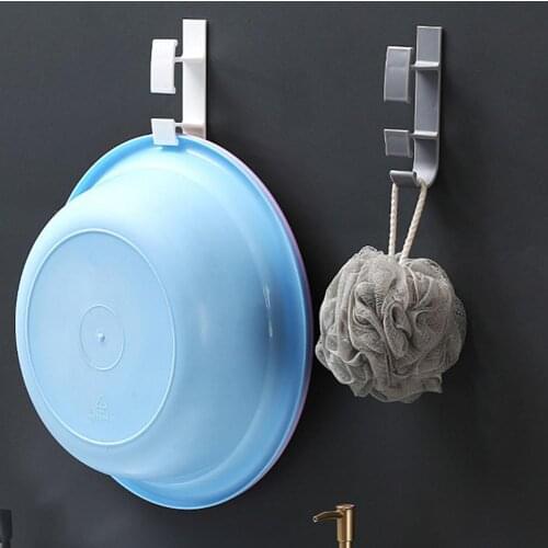 1 Pcs Hook Household Kitchen Stainless Steel Self Adhesive Key Towel Wall Door Hook Hanger Storage Rack
