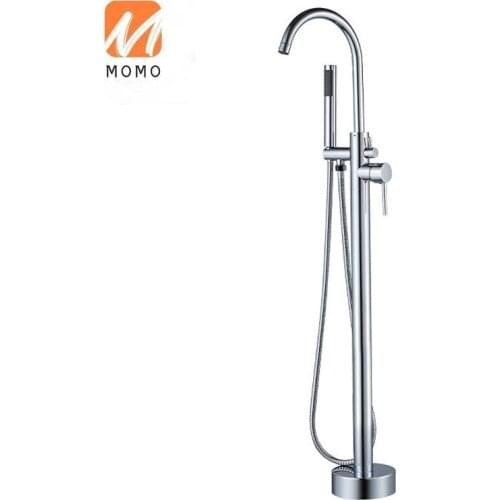 Bathroom Fittings Brass Floor Mounted Faucet for Freestanding Bathtub