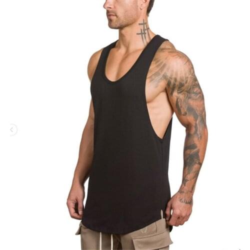 Tank Tops Man Sports Fitness Bodybuilding Men Gym Running Training Quick Drying Cotton Sleeveless Shirt Men Summer Tops Clothing