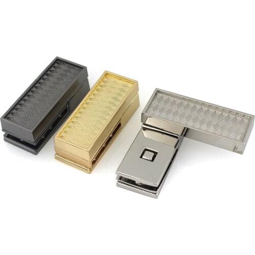 1pcs Metal Rectangle Turn Lock New Style Twist Lock Clasp for Handbag Bag Purse Luggage Hardware Closure Bag Parts Accessories