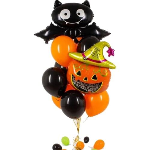 Halloween Pumpkin Dancing Skeletons Balloons Halloween Decorations Inflatable Bat Spider Balloon Toys Halloween Party Supplies