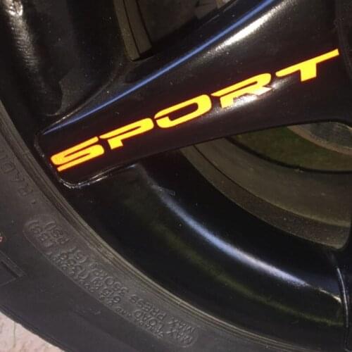 Three Ratels FD66 SPORT Typeface Car Body Decal Sticker Car Door Rims Wheel Hub Racing Sticker Decal Exterior Accessories