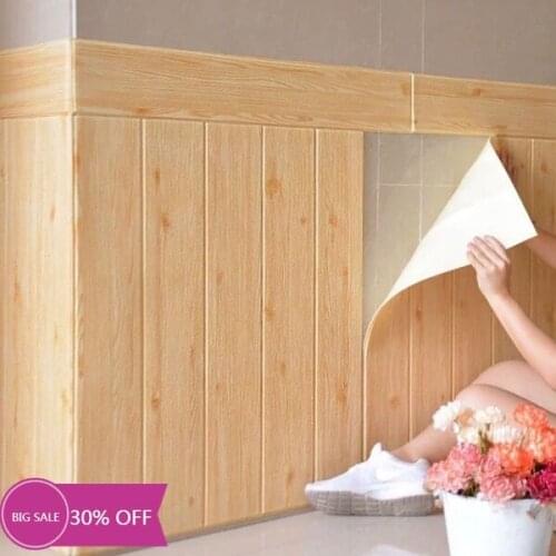 DIY Wood Grain Stickers Living Room for Kids Room Bedroom Home Decor Wall Covering Self Adhesive Wallpaper Wall Decor