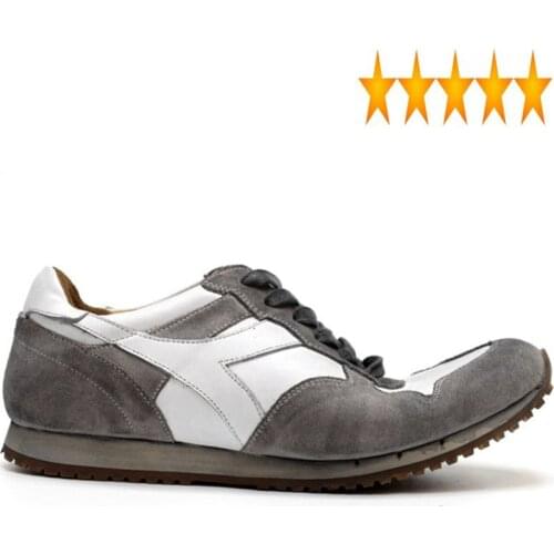 Up Top Brand Retro Lace Cow Suede Real Leather Mens Sneakers Platform Breathable Round Toe Casual Jogging Shoes Streetwear